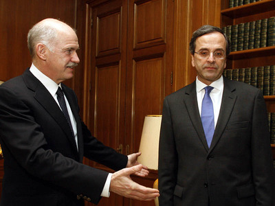 Συνάντηση Γιώργου Παπανδρέου με Αντώνη Σ...