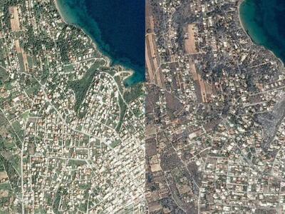 Το Μάτι πριν και μετά - Δορυφορικές εικό...