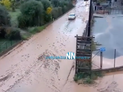 Ναύπακτος: Από την έντονη βροχόπτωση “ξε...