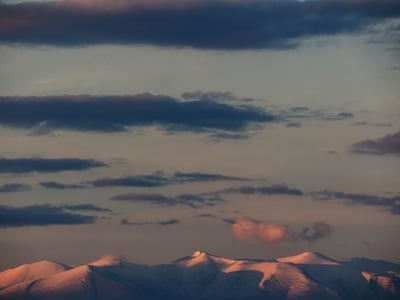 Οι χιονισμένες κορυφές του Ολύμπου