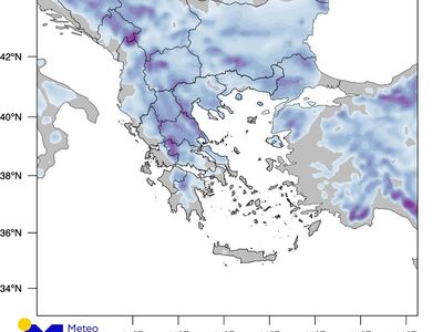 Η εκτιμώμενη χιονοκάλυψη έως τις βραδινέ...