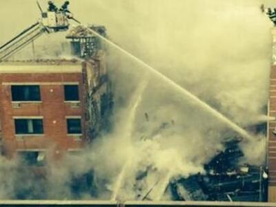 Μεγάλη φωτιά και κατάρρευση κτηρίου, με ...