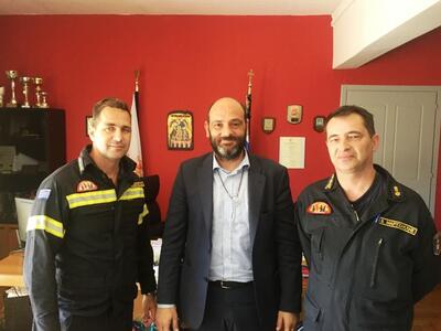 Επίσκεψη του Ιάσονα Φωτήλα στο Πυροσβεστικό Σώμα 