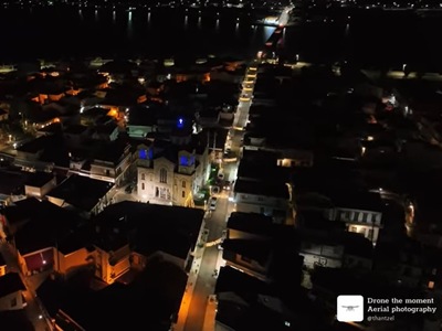 Αιτωλικό by night- Δείτε εικόνες από drone