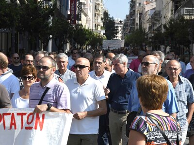 Ο Δήμαρχος Πατρέων στην απεργιακή συγκέν...