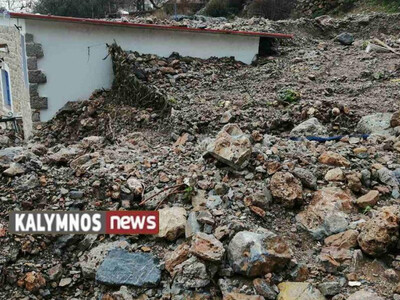 Τεράστιες ζημιές στην Κάλυμνο-  Σε κατάσ...