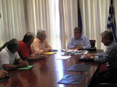 Από τη συνάντηση με τον δήμαρχο Ναυπάκτου