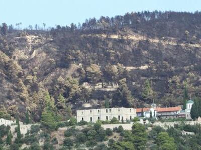 Καλά νέα από το Άγιο Όρος - Σε ύφεση η φωτιά