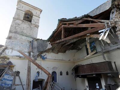 Ιταλία: Η στιγμή του σεισμού την ώρα της...