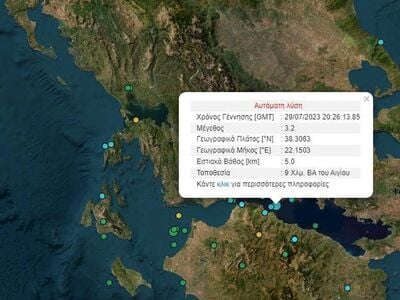 Σεισμός 3,2 Ρίχτερ στο Αίγιο