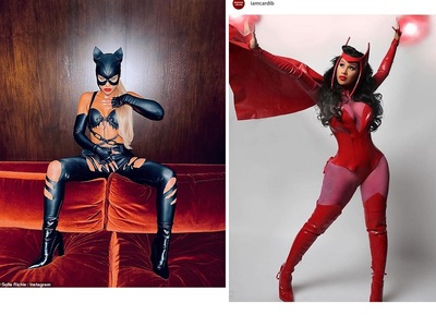 H Σοφία Ρίτσι catwoman και η Cardi B μάγισσα