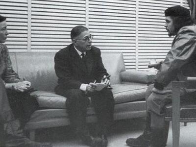 Με τον Ζαν Πολ Σαρτρ και τη Σιμόν Ντε Μπ...