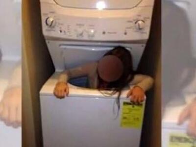 Εντεκάχρονη σφήνωσε στο πλυντήριο παίζοντας κρυφτό