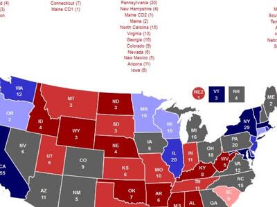 Ο εκλεκτορικός χάρτης των ΗΠΑ πριν να αν...