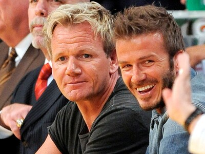 O Beckam και ο Ramsay σε αγώνα στο Los Angeles