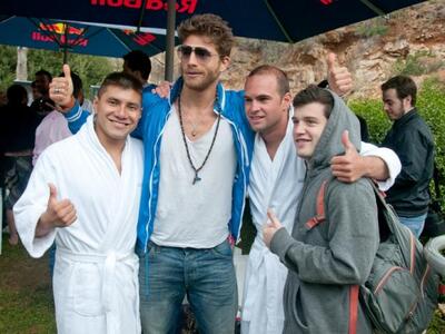 Ο Γιώργος Μανίκας με τους εκπαιδευτές του Workshop