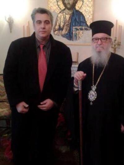 Με τον Αρχιεπίσκοπο Αμερίκης Δημήτριο 