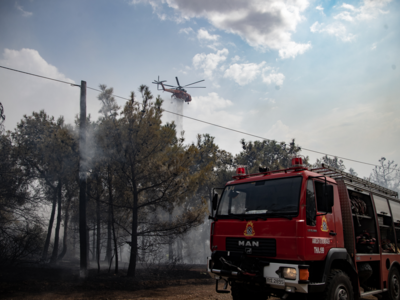 Φωτιά στους πρόποδες του Σέιχ Σου - Μεγά...