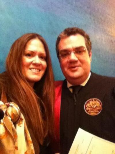 Με την αδελφή του Σοφία Μαρτάτου - Παπαδάτου.