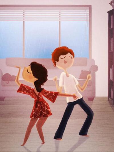 Χορεύοντας στο σπίτι με τις πιτζάμες!