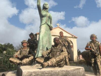 Το άγαλμα της Μαρούλας στη Λίμνο στο παιχνίδι