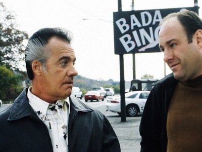 Στη φωτ. με τον Τζέιμς Γκαντολφίνι.