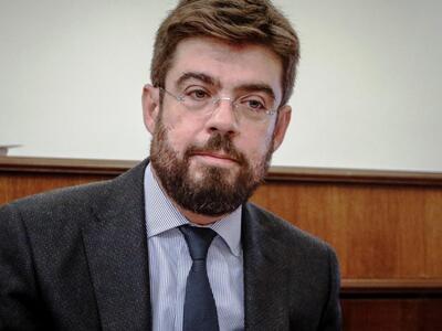 Ο υπουργός Δικαιοσύνης Μιχάλης Καλογήρου...