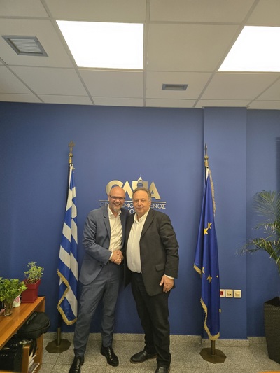 Ο νέος Πρόεδρος της ΔΕΕΠ Αχαΐας, Μάκης Κατσιγιάννης, στον ΟΛΠΑ