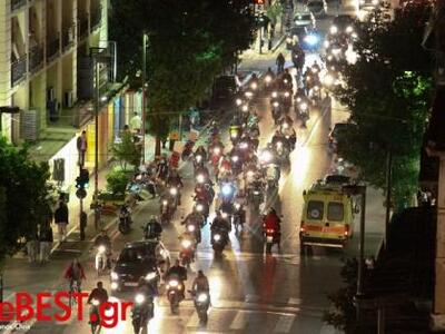 Πάτρα: Πορεία εργαζομένων με μηχανάκια κ...