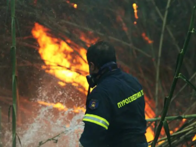 Χαλκιδική: Φωτιά από κεραυνό ξέσπασε στη Σιθωνία