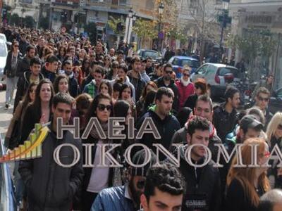 Πύργος: Μεγάλη πορεία διαμαρτυρίας για τ...