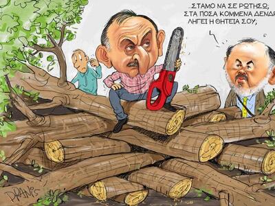 Η κουκουναριά, τα κομμένα δέντρα και η θ...