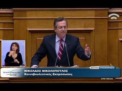 Ν. Νικολόπουλος: «Απέναντι στην μικροψυχ...