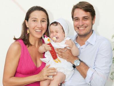 Οι νονοί Αλέξανδρος και Χάρις Έξαρχου με...