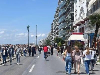 Θεσσαλονίκη: Πεζοδρομήθηκε η λεωφόρος Νί...