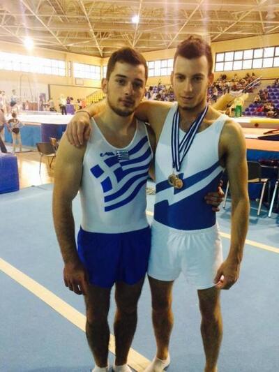 Με τον φίλο και συναθλητή του Δημήτρη Κούλη