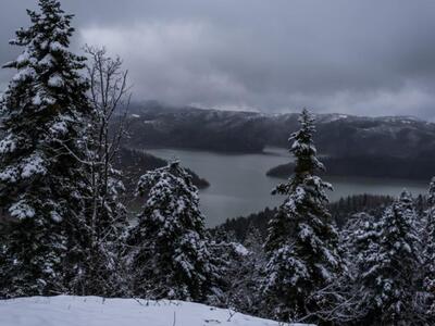 Χιόνια στη λίμνη Πλαστήρα τον Φλεβάρη του 2016