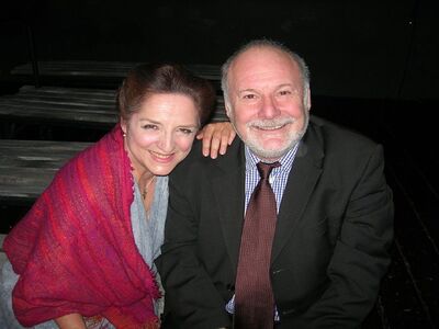 Με την ηθοποιό Εριέττα Μουτούση.