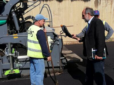 Στα έργα αναβάθμισης του δρόμου στο Λούβ...