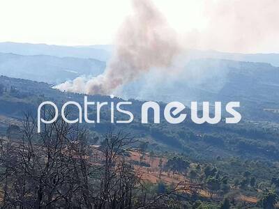 Hλεία: Σε ύφεση η φωτιά στο Χελιδόνι