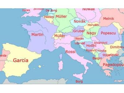 Τα πιο διαδεδομένα ονόματα στην  Ευρώπη-...