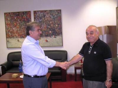 Ο Τ. Αποστολόπουλος με τον δήμαρχο Ξηρομέρου