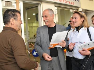 Ο Γιάνννης Δημαράς στη Λαχαναγορά σήμερα το πρωί