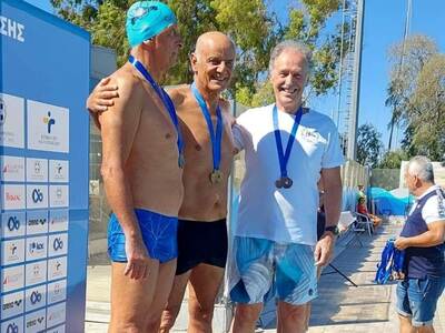 Τρεις βετεράνοι κολυμβητές του ΝΟΠ στο Π...