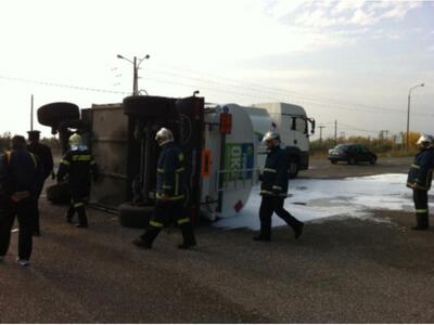 Ανετράπη βυτιοφόρο με καύσιμα στην εθνικ...