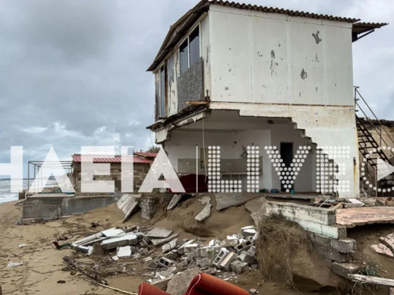 Σάρωσε την Ηλεία η κακοκαιρία: Ανεμοστρό...