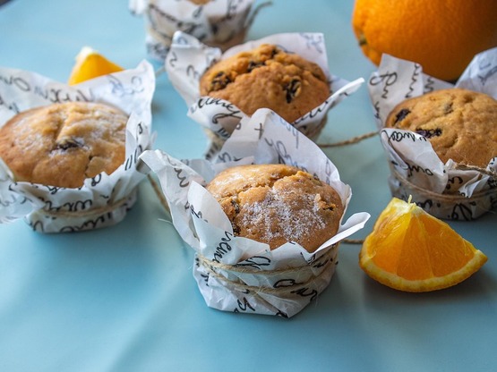 Συνταγή για muffins πορτοκαλιού 