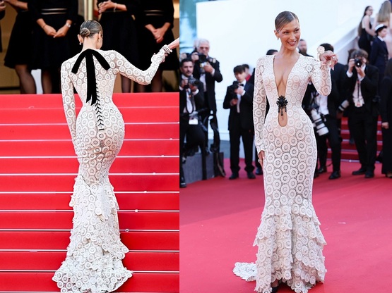 Μπέλα Χαντίντ, Κάννες: Με «crochet» δαντ...