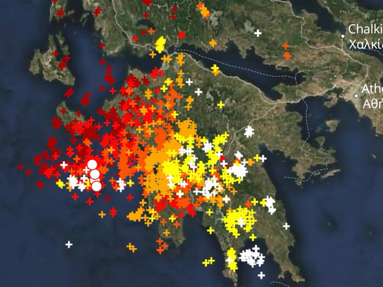 2.000 κεραυνοί χθες βράδυ στη Δυτική Πελοπόννησο 