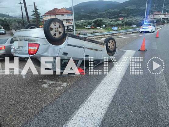 Ηλεία: Ανεμοστρόβιλος τούμπαρε αυτοκίνητ...